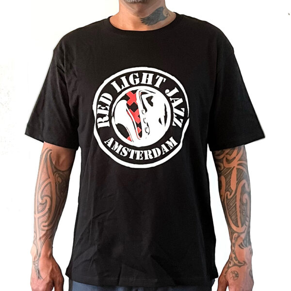 t-shirt zwart red light jazz