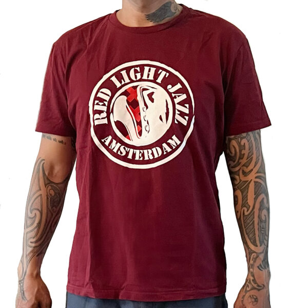tshirt red light jazz burgundy