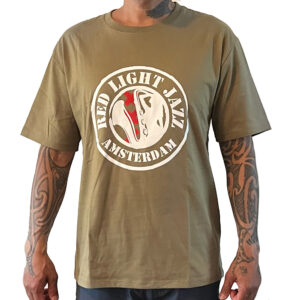 t-shirt khaki red light jazz