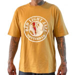 t-shirt mustard red light jazz